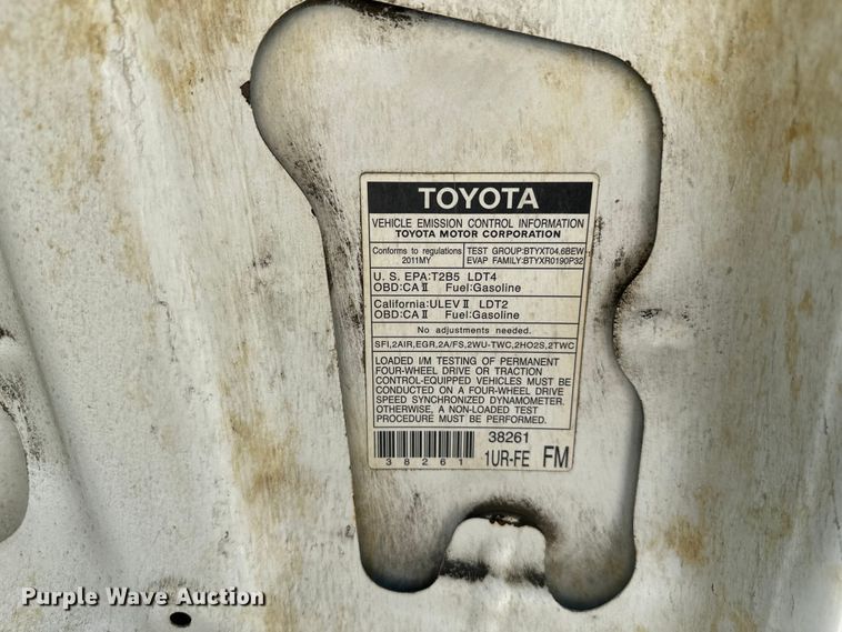 image for item EW1997 2011 Toyota Tundra Ext. Cab pickup truck