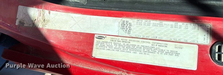 image for item FB3072 2005 Sterling L7500 dump truck