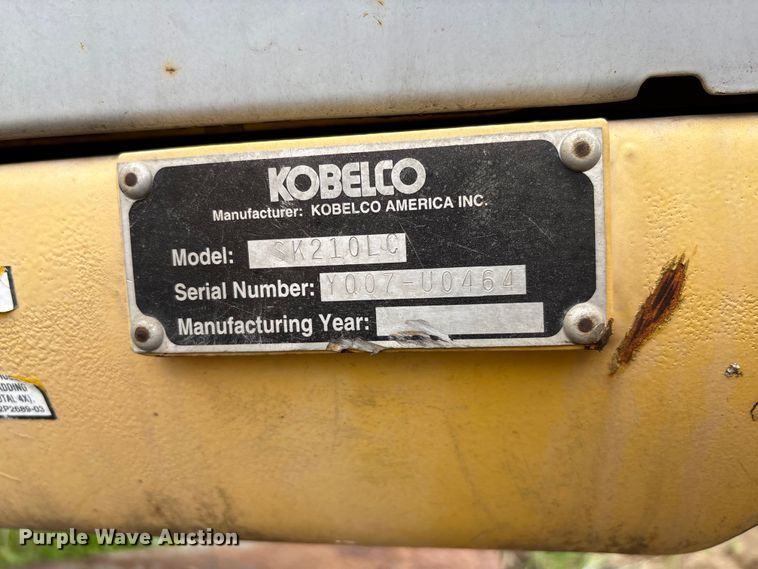 image for item FB3424 2000 Kobelco SK210LC excavator