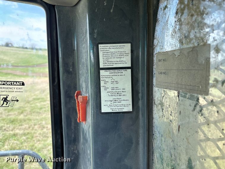 image for item FB3431 2008 John Deere 400D articulated haul truck