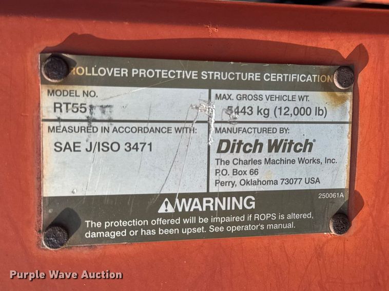 image for item FB5703 2004 Ditch Witch RT55H trencher