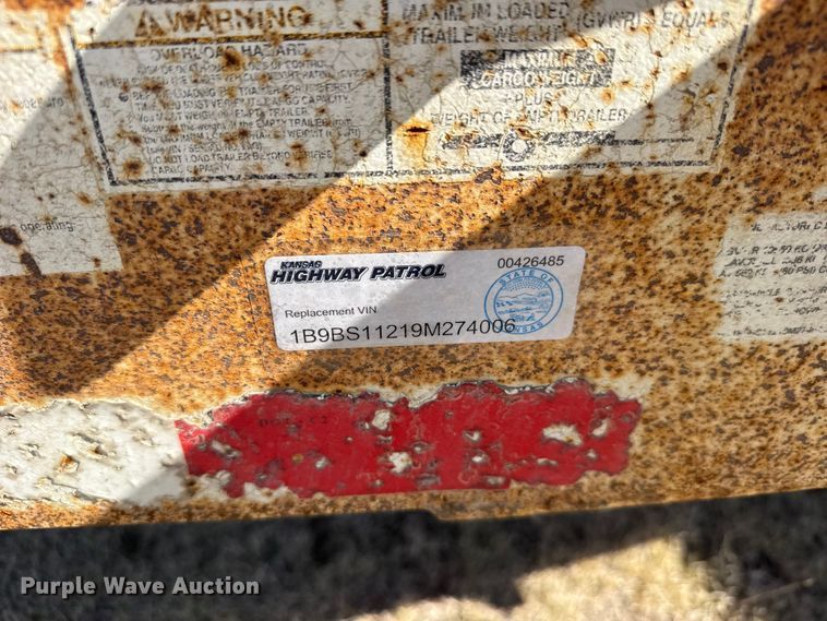 image for item FB7212 2009 Brooks Pole trailer