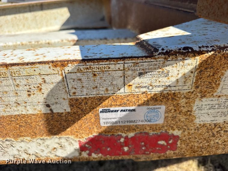 image for item FB7212 2009 Brooks Pole trailer