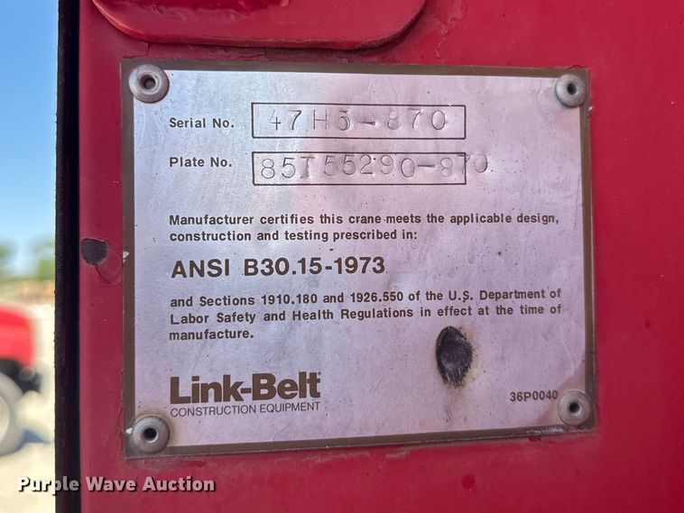 image for item FB7249 FMC HSP-8018 crane