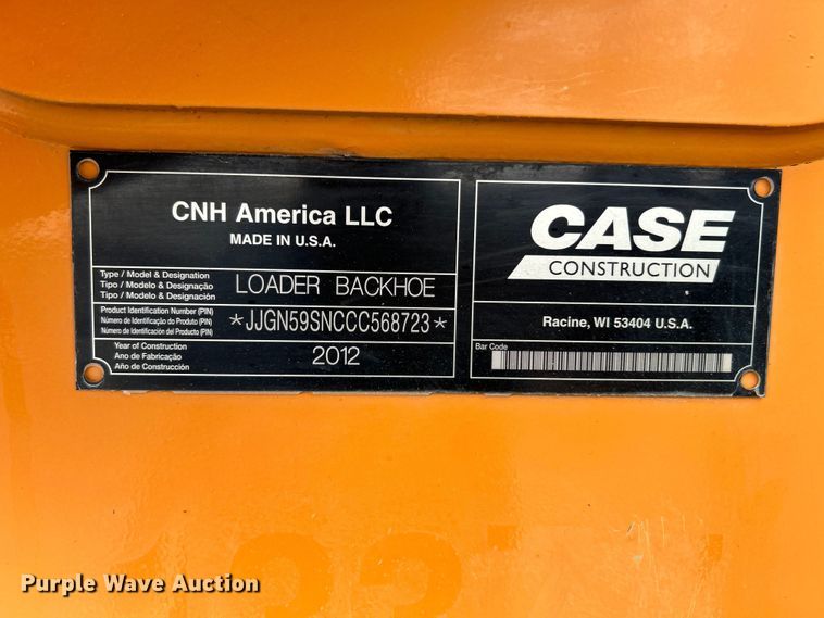 image for item FC5409 2012 Case 590 Super N backhoe