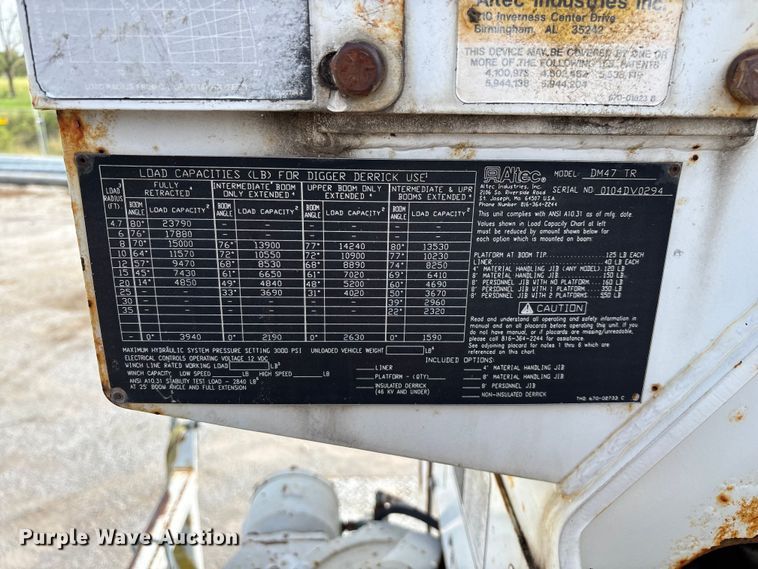 image for item FG0243 2004 Freightliner Business Class M2 digger derrick truck