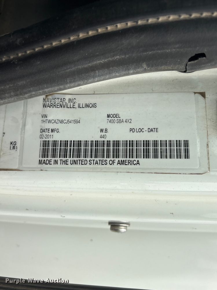 image for item FG2877 2012 International 7400 SBA Bucket truck