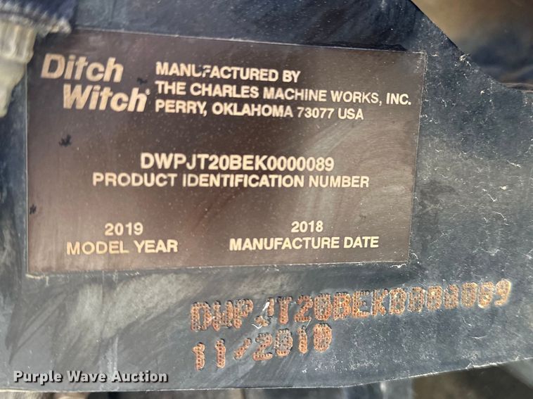 image for item FG2908 2019 Ditch Witch JT20 directional boring unit