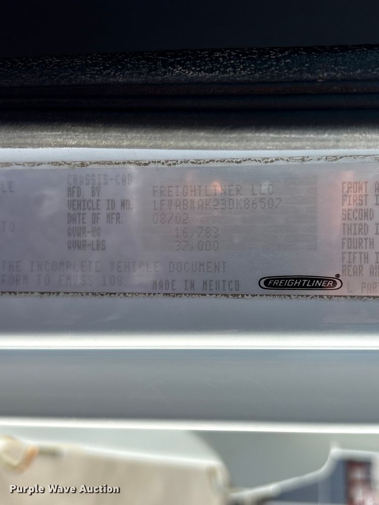 image for item FG2911 2003 Freightliner FL80 dump truck