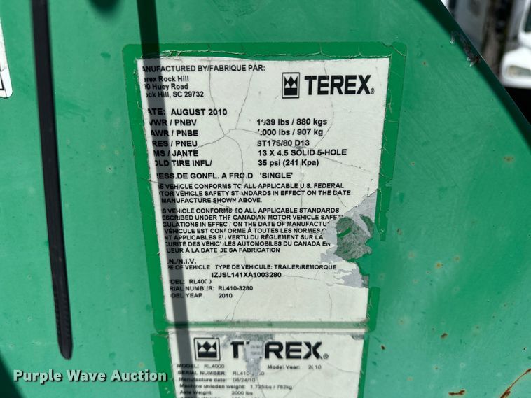 image for item FG2914 2010 Terex RL4000 light plant