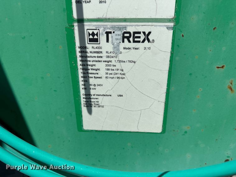 image for item FG2914 2010 Terex RL4000 light plant