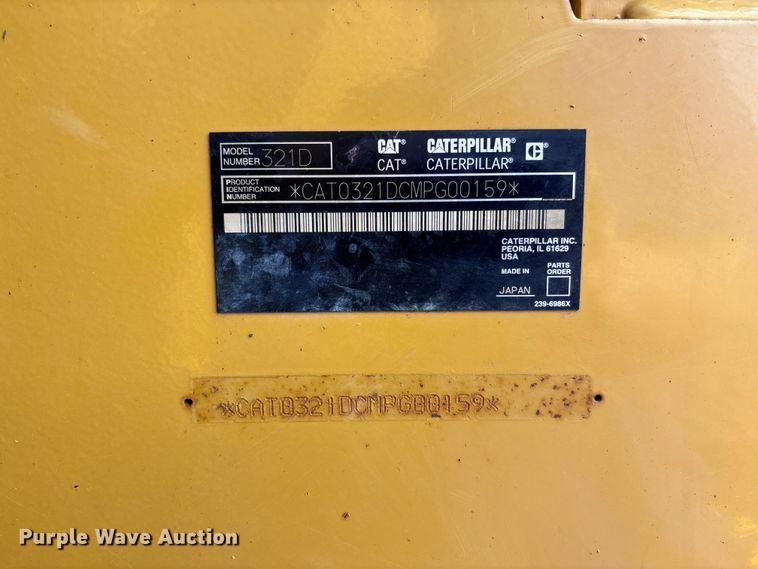 image for item FH7055 2010 Caterpillar 321D LCR excavator