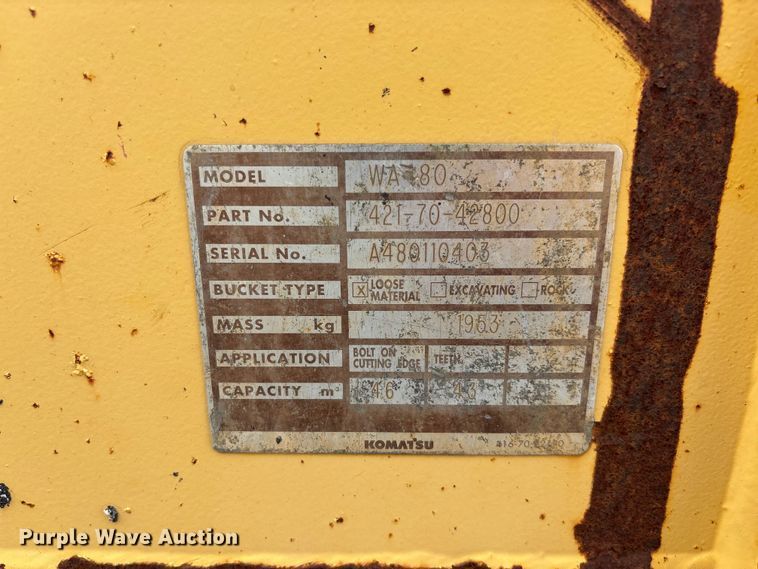 image for item FH7058 2012 Komatsu WA480-6 wheel loader