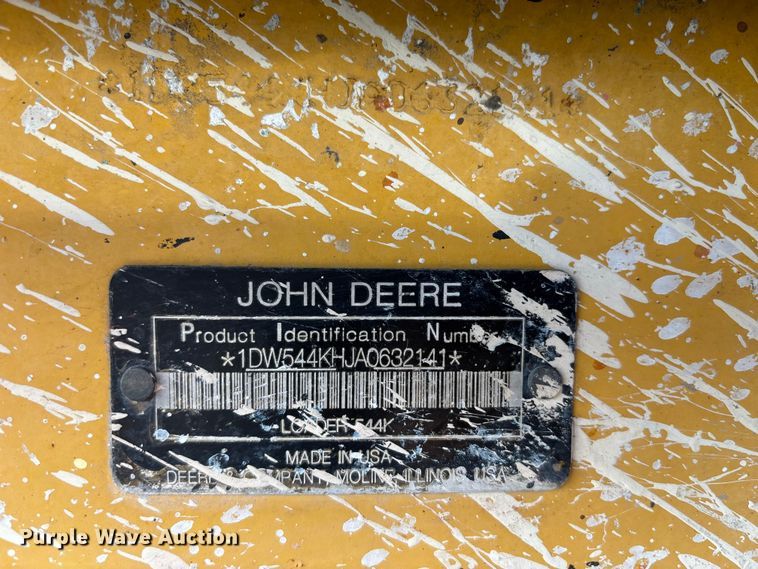 image for item FH7060 2010 John Deere 544k high lift wheel loader