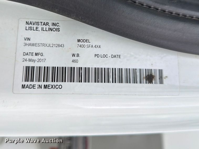 image for item FK0105 2018 International 7400 dump truck