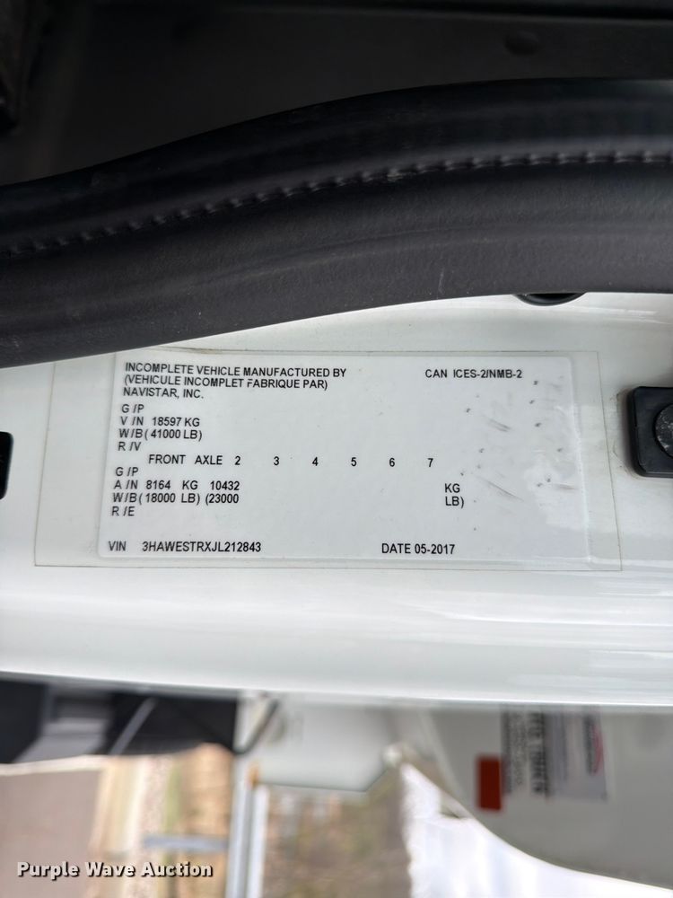 image for item FK0105 2018 International 7400 dump truck