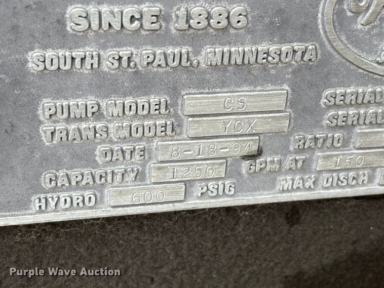 image for item FK1398 1995 Pierce pumper fire truck