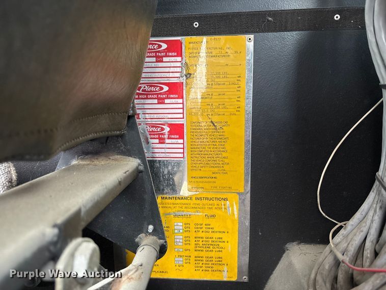 image for item FK1398 1995 Pierce pumper fire truck