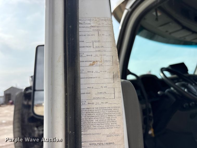 image for item FK1399 2020 Peterbilt 567 sewer jetter truck