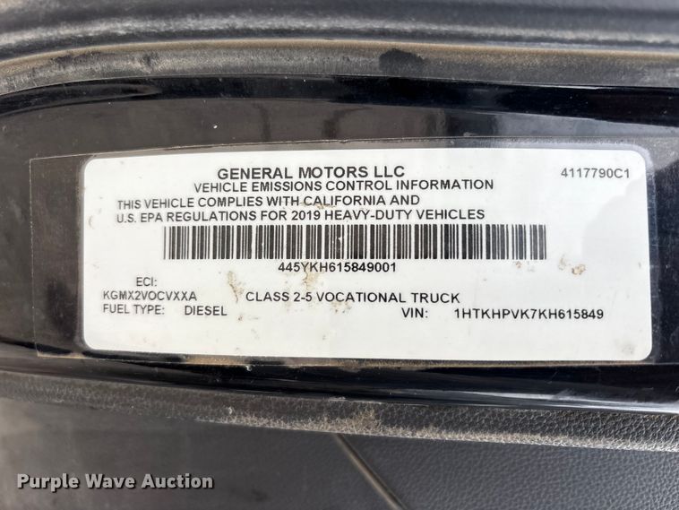 image for item FK1408 2019 Chevrolet Silverado Medium Duty utility / service truck