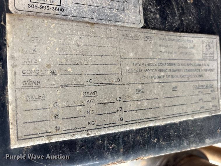 image for item FK1409 2014 Trail King Industries TK110HDG-533 lowboy equipment trailer