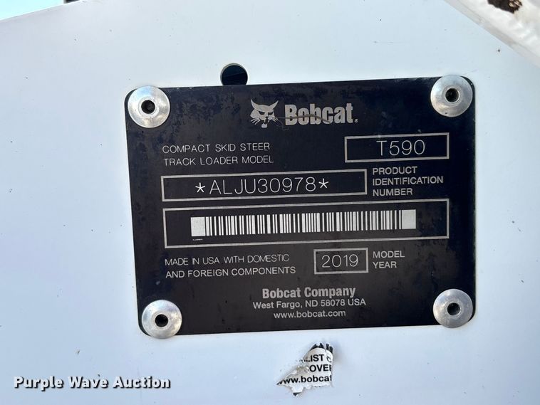 image for item FK1412 Bobcat T590 tracked skid steer loader