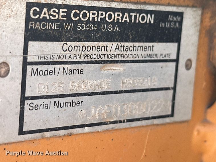 image for item FM7516 1999 Case 660 trencher