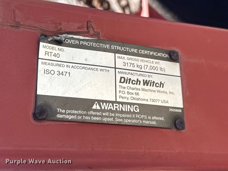 image for item MX9082 2006 Ditch Witch RT40 trencher