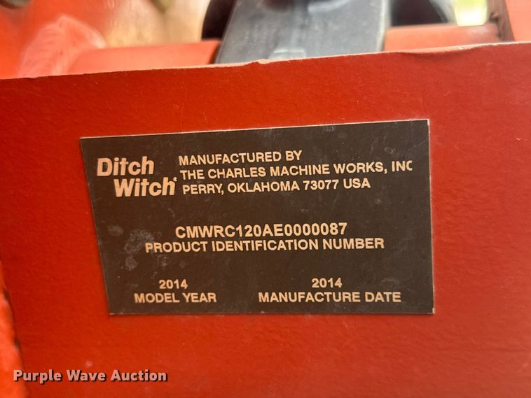 image for item MX9110 2014 Ditch Witch RT120 Quad vibratory cable plow