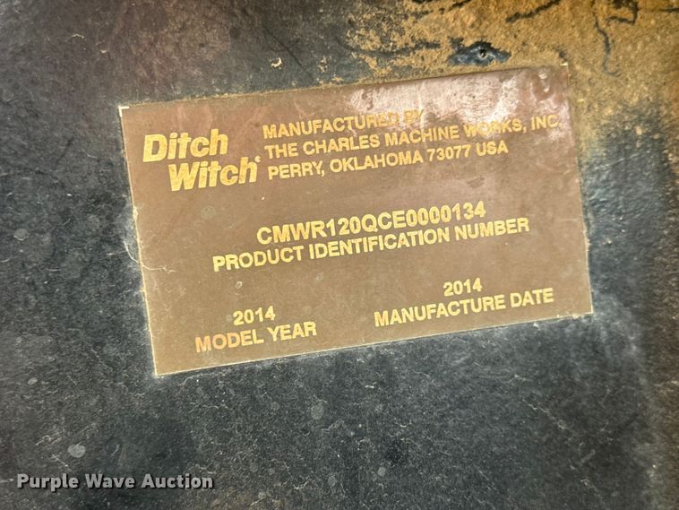 image for item MX9110 2014 Ditch Witch RT120 Quad vibratory cable plow