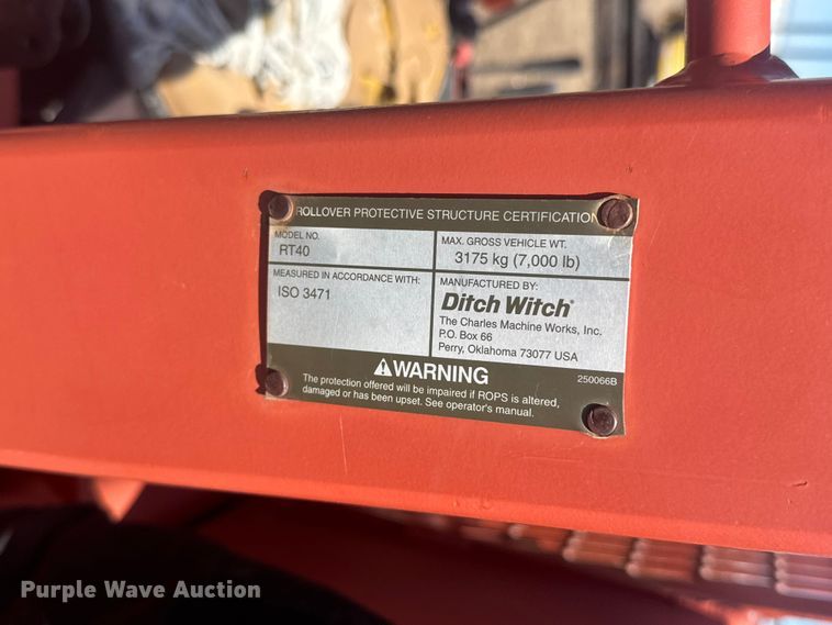 image for item MX9111 2008 Ditch Witch RT40 trencher