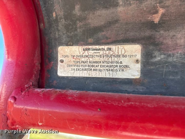 image for item MX9114 2006 Bobcat 316 mini excavator