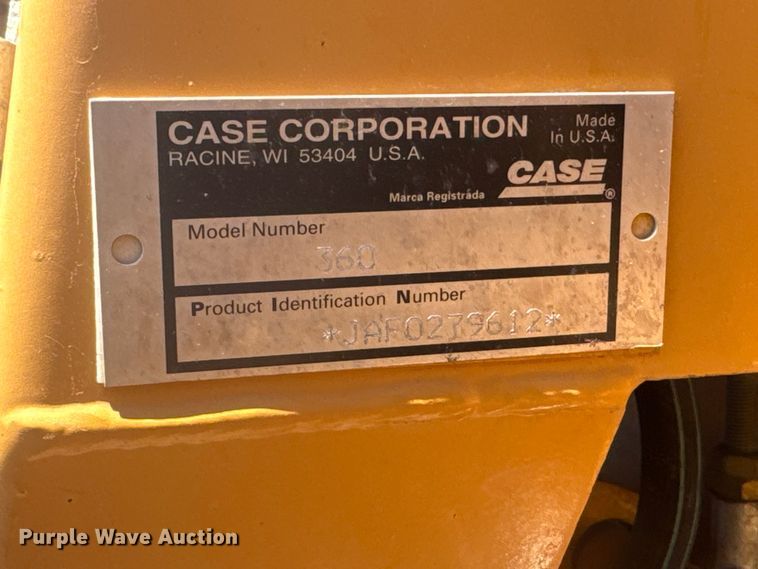 image for item MX9115 1999 Case 360 trencher