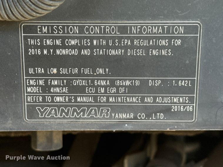 image for item MX9116 Yanmar VIO35-6A mini excavator