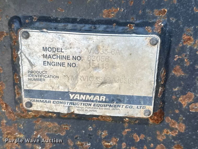 image for item MX9116 Yanmar VIO35-6A mini excavator