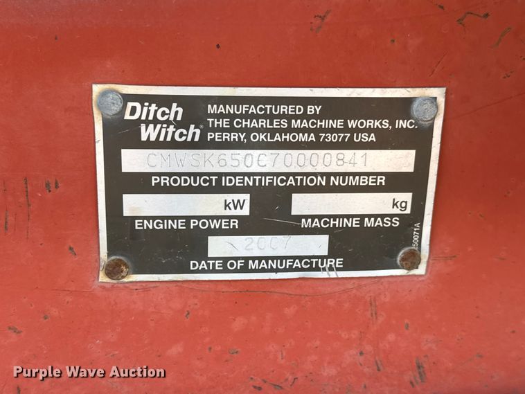 image for item MX9123 2007 Ditch Witch SK650 compact utility loader