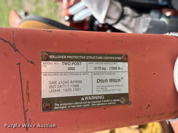 image for item MX9132 Ditch Witch 3500 trencher