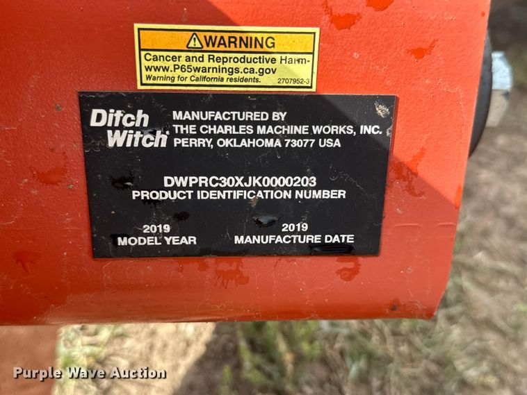 image for item MX9133 2019 Ditch Witch RC 30 reel carrier