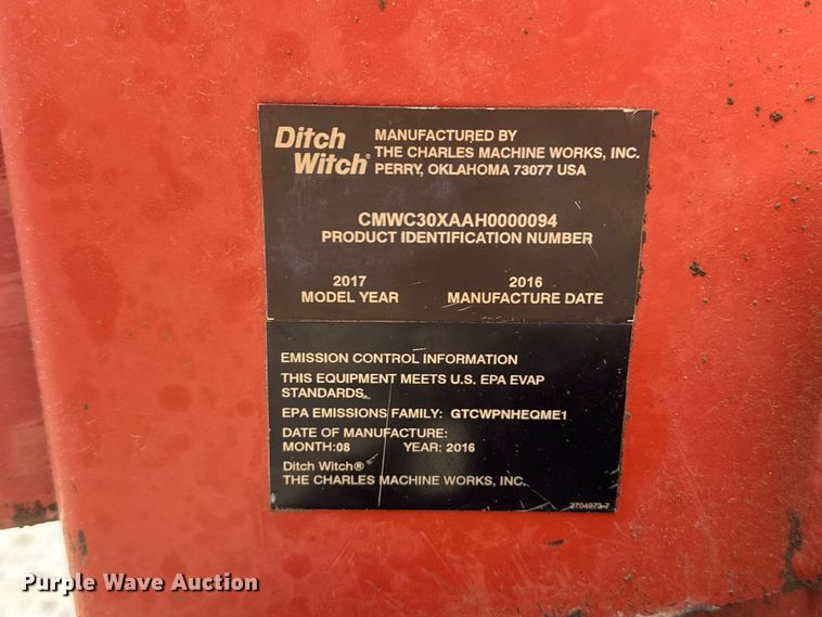 image for item MX9143 2017 Ditch Witch C30X trencher