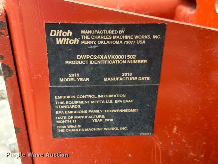 image for item MX9144 2019 Ditch Witch C24X trencher