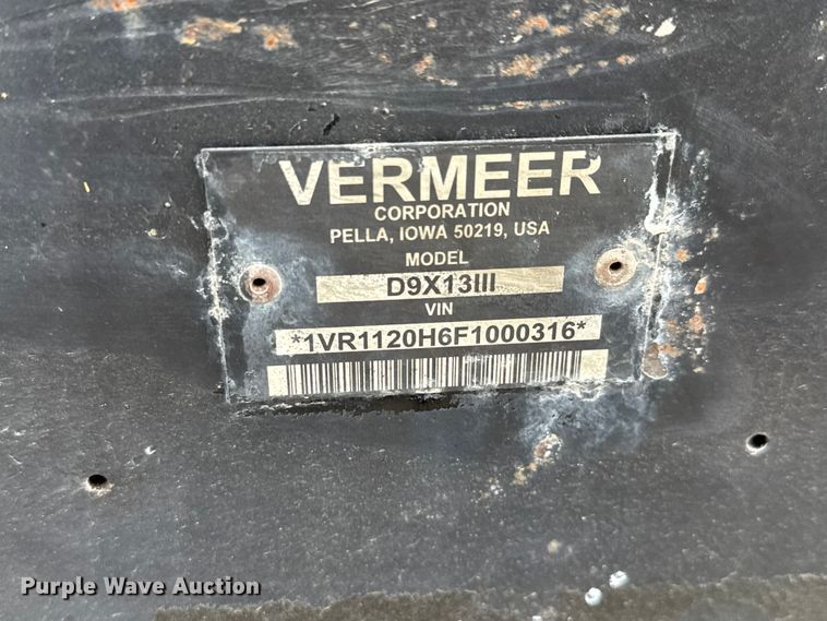 image for item MX9145 2015 Vermeer 9X13 S3 Navigator directional boring unit