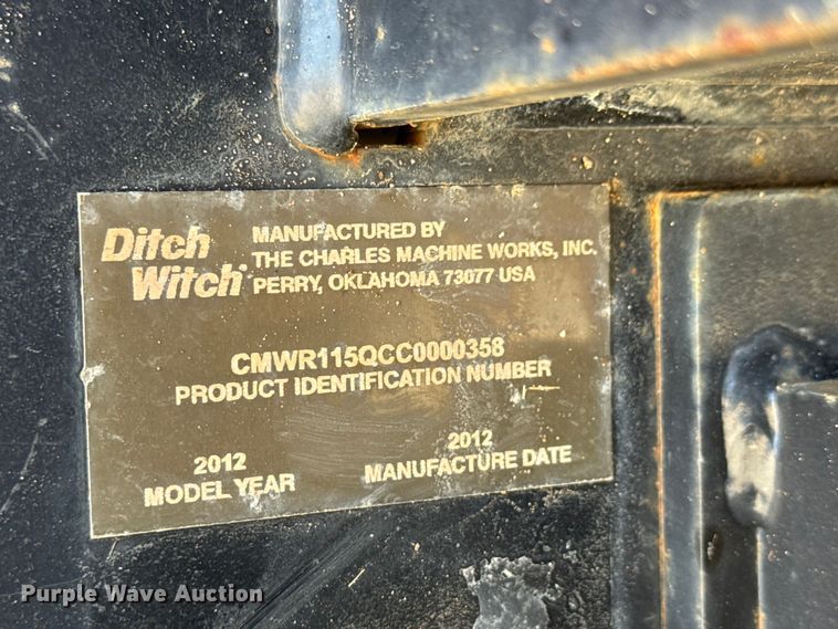 image for item MX9147 2012 Ditch Witch RT115 Quad rock saw