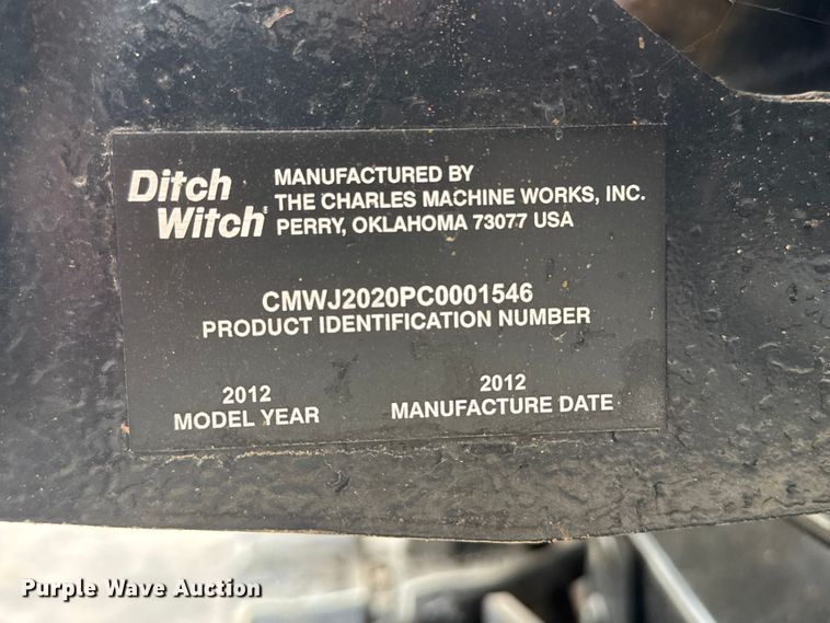image for item MX9156 2012 Ditch Witch JT2020 Mach 1 directional boring unit