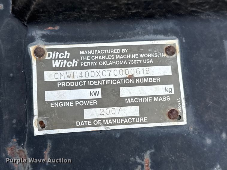 image for item MX9191 2007 Ditch Witch 410SX trencher