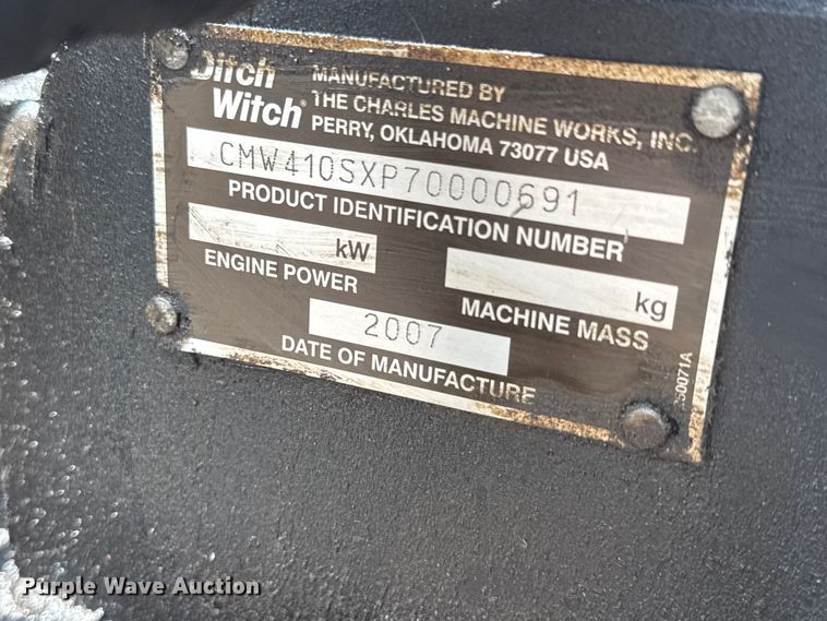 image for item MX9191 2007 Ditch Witch 410SX trencher