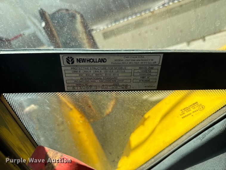 image for item MX9195 2007 New Holland B95 backhoe