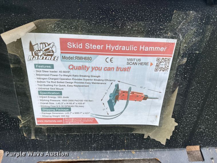 image for item MX9233 Raytree RMH680 skid steer breaker