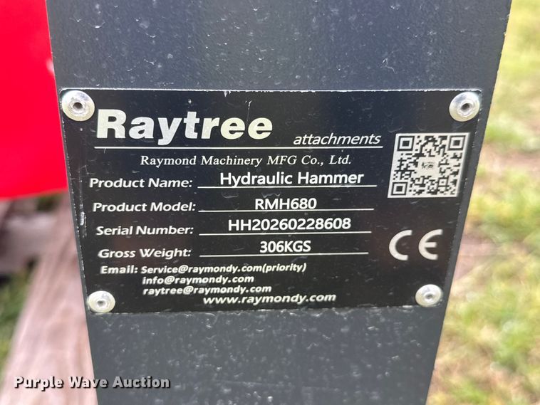 image for item MX9233 Raytree RMH680 skid steer breaker