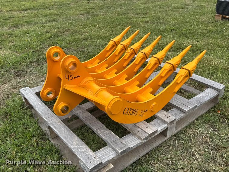image for item MX9234 mini excavator rake attachment 