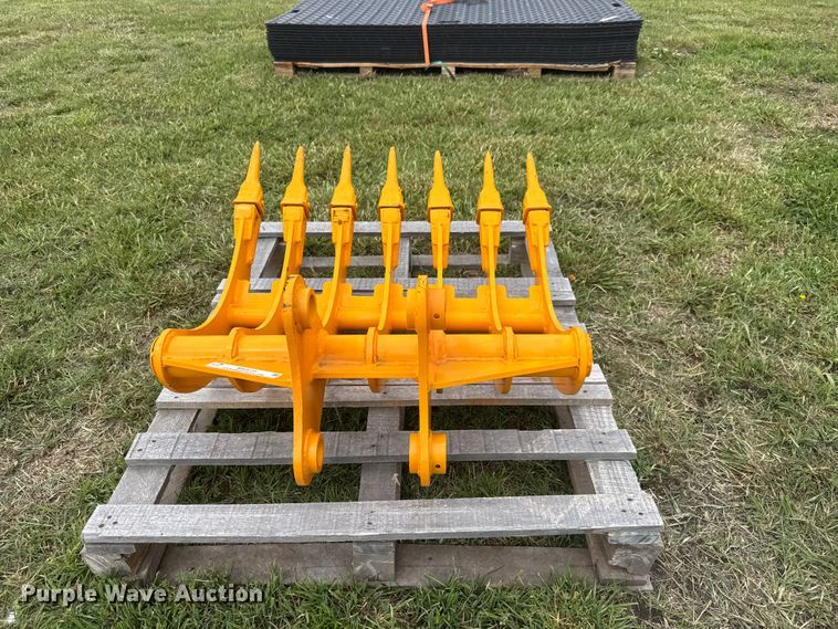 image for item MX9234 mini excavator rake attachment 